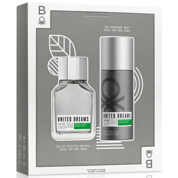Kit Benetton United Dreams Aim High EDT 100ml + Deo Body Spray 150ml