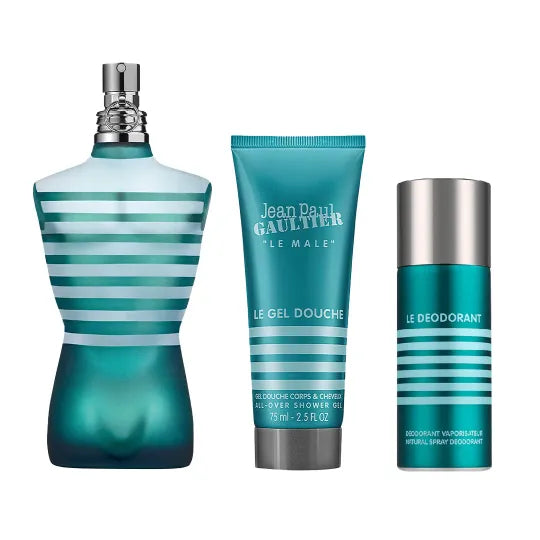 Kit Jean Paul Le Male 125ml + Pós Barba 200ML + sabonete corporal 200ML